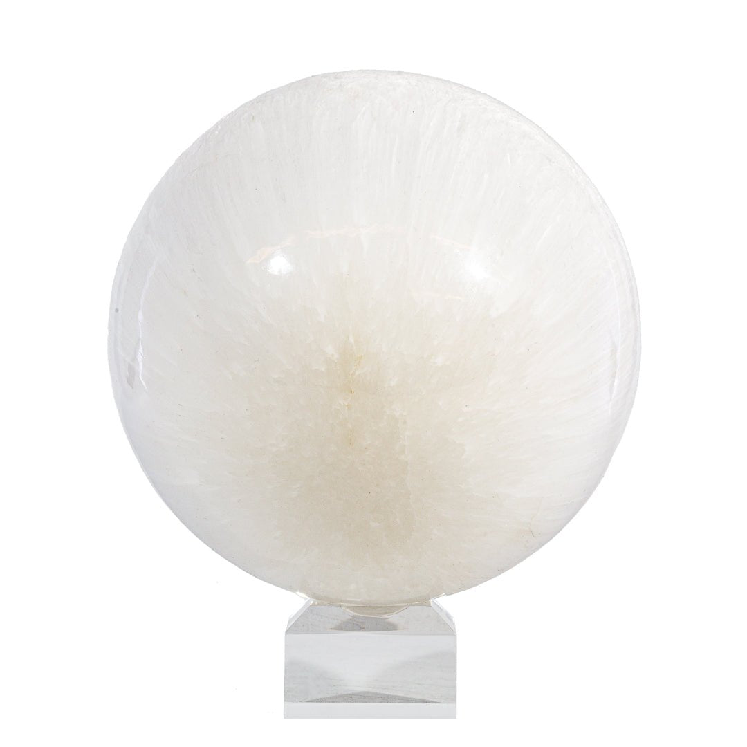 Scolecite 4.5 Inch 4.07lb Polished Crystal Sphere - India - ZL-026 - Crystalarium