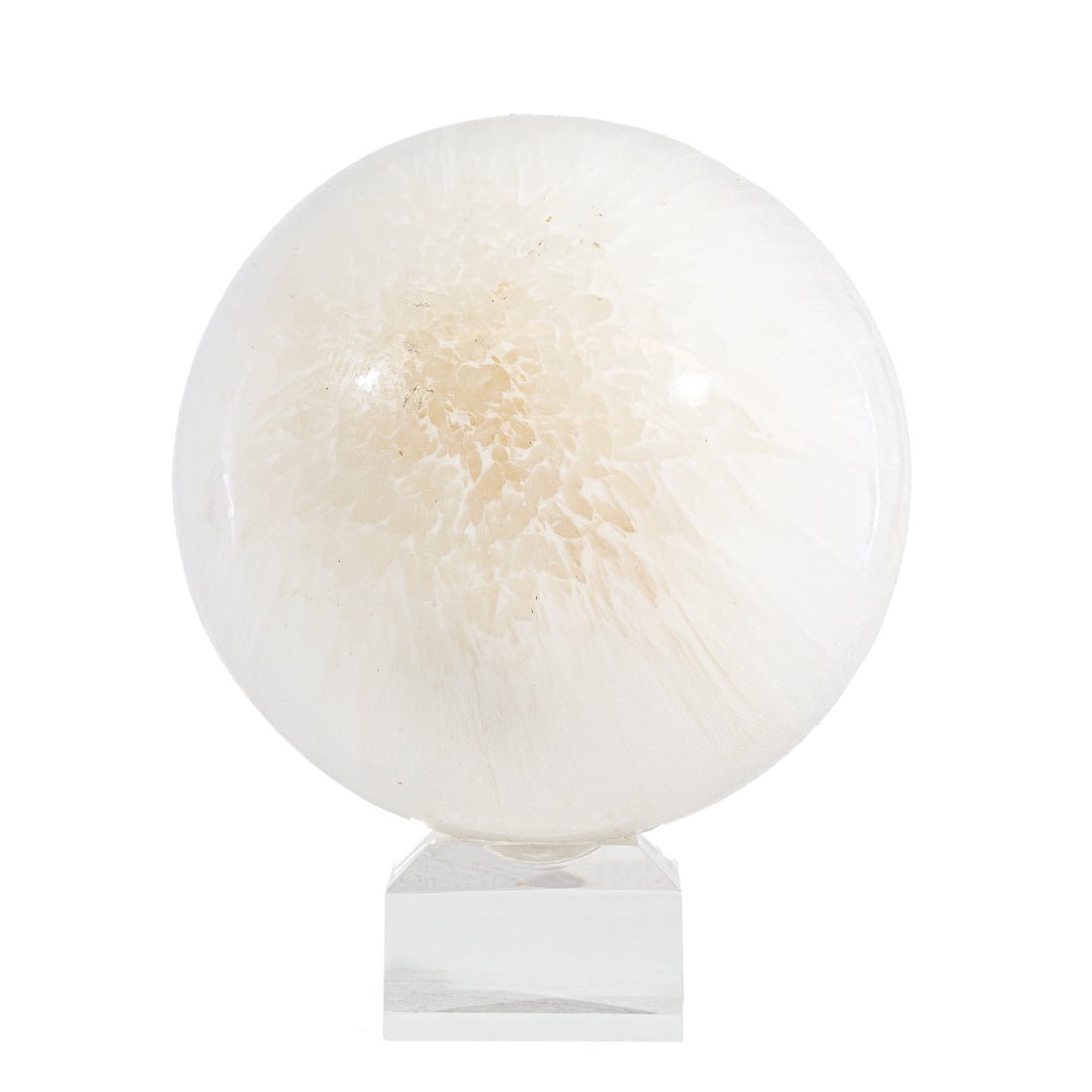 Scolecite 3.6 Inch 2lb Polished Crystal Sphere - India - ZL-028 - Crystalarium