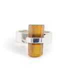 Zambian Citrine 9.36 Carat Sterling Silver Handcrafted Natural Crystal Ring - KKO-137 - Crystalarium