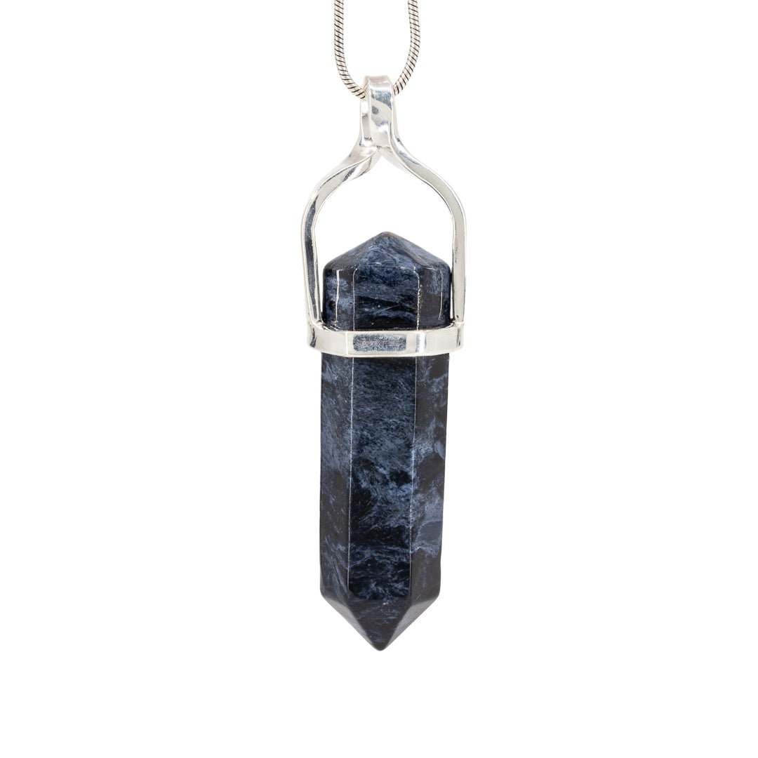 Pietersite 24.56 Carat Sterling Silver Handcrafted Polished Crystal Twist Pendant - LLO-030 - Crystalarium