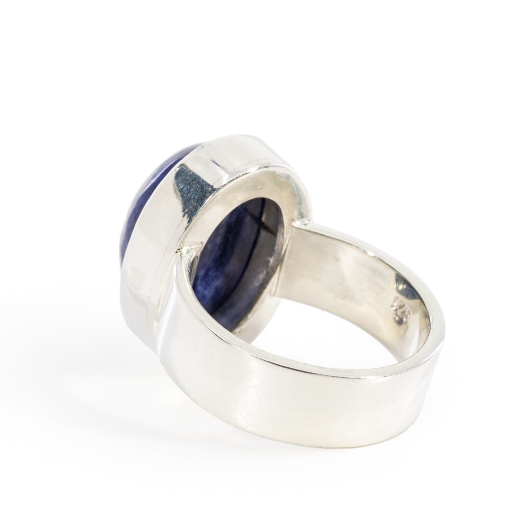 Sodalite 7.61 Carat Handcrafted Sterling Silver Ring - KKO-094 - Crystalarium