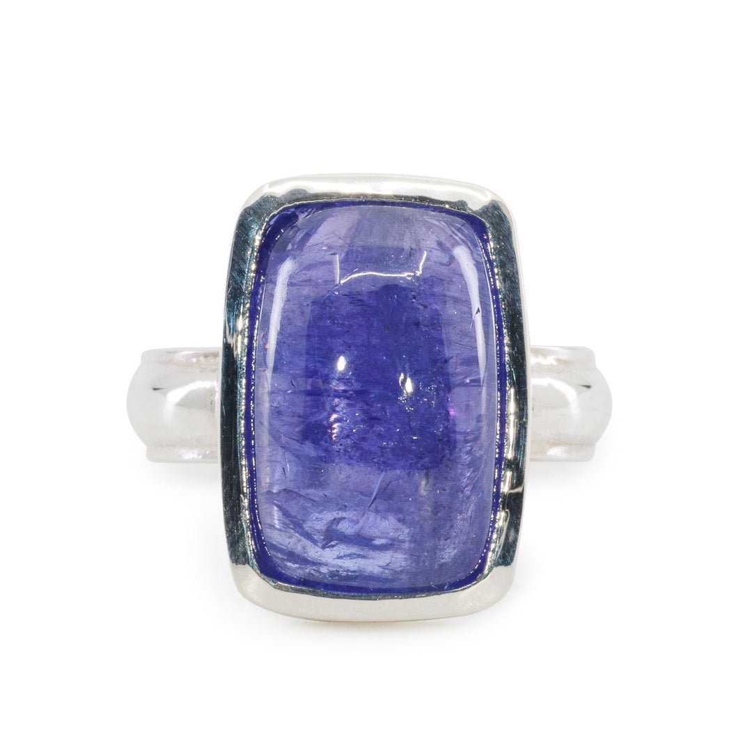 Tanzanite 16.22 Carat Sterling Silver Handcrafted Ring - KKO-003 - Crystalarium