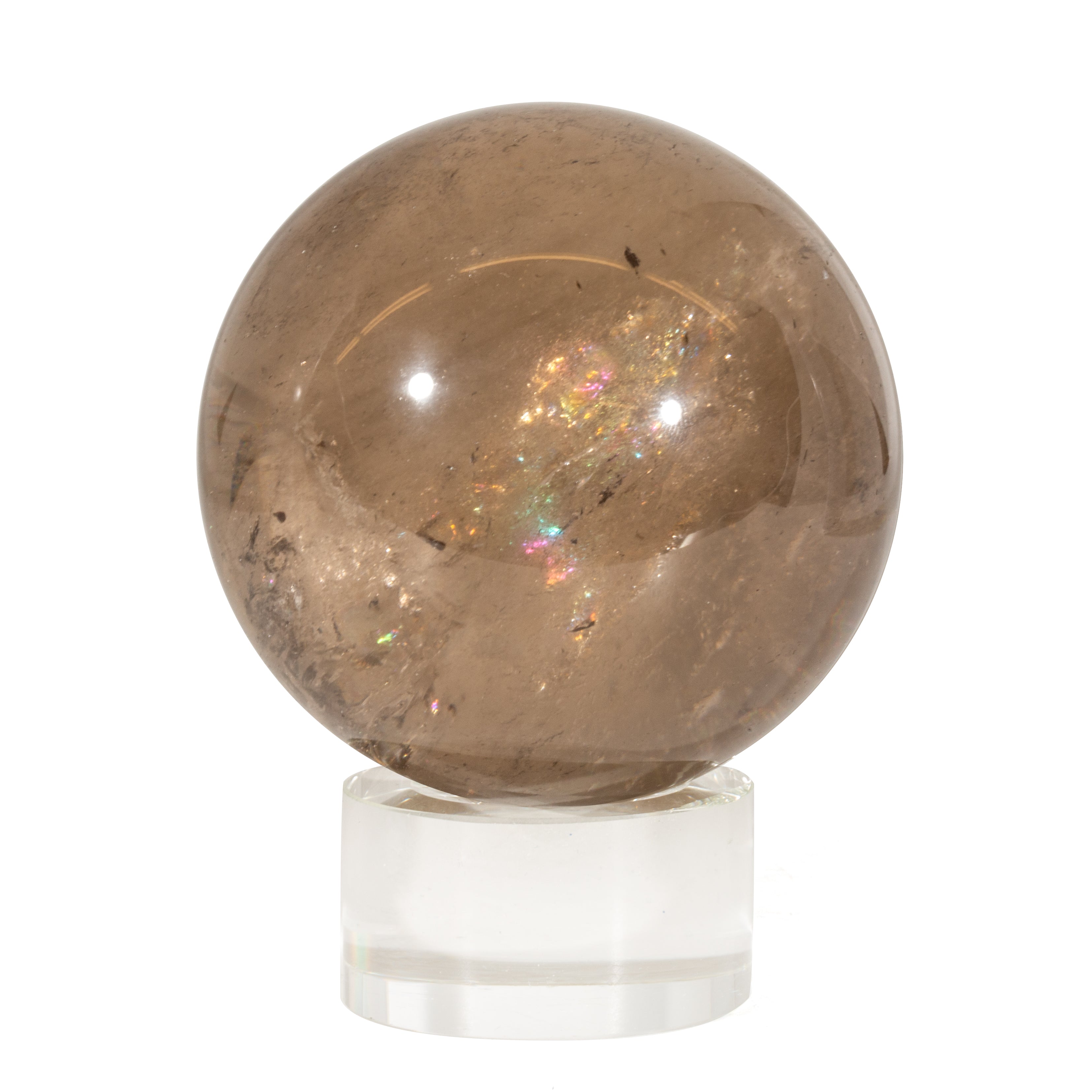 Smoky Quartz .82lb 2.5 inch Polished Crystal Sphere - Brazil - JJL-053 - Crystalarium