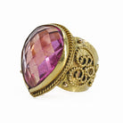 Tourmaline - Faceted Pink Tourmaline 14k Handcrafted Gemstone Ring - XO-311 - Crystalarium