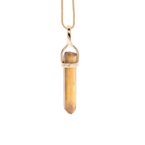 Citrine 10.61 Carat 14k Handcrafted Natural Crystal Pendant
