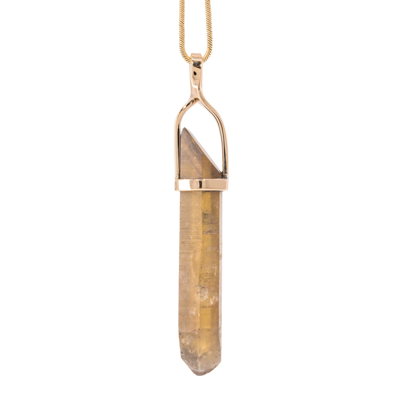 Citrine 23.98 Carat 14k Handcrafted Natural Crystal Pendant