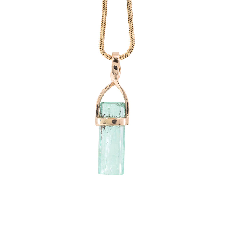 Emerald 3.39 Carat 14k Handcrafted Natural Crystal Pendant