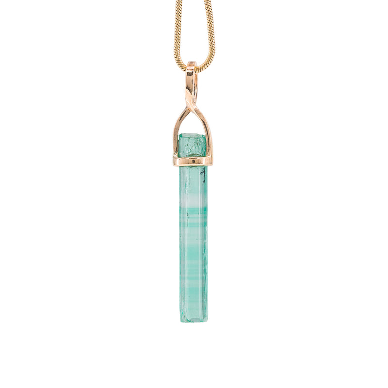Emerald 3.98 Carat 14k Handcrafted Natural Crystal Pendant