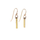 Heliodor 2.65 carat 14K gold crystal earrings, alternate view