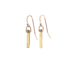 Heliodor 2.65 carat 14K gold crystal earrings, detail view