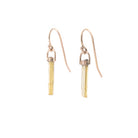 Heliodor 2.65 carat 14K gold crystal earrings, front view