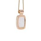 Back view of handcrafted 14k gold Moonstone pendant