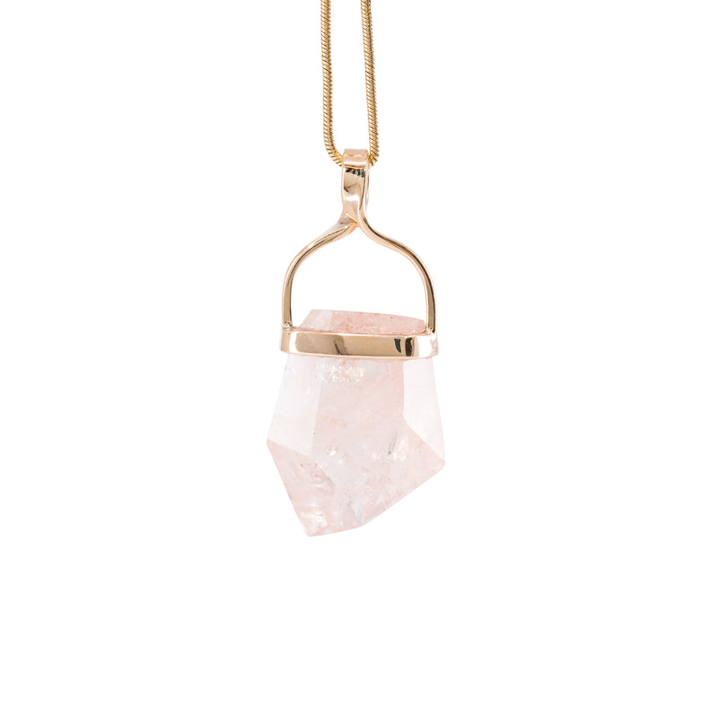 Morganite 19.26 Carat 14k Handcrafted Faceted Gemstone Pendant