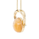 Peach Moonstone 16.51 Carat Carved Scarab 14k Handcrafted Gemstone Swivel Ring & Pendant - RO-058 - Crystalarium