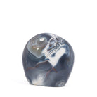 Reverse view of Blue Agate freeform with white and cream banding
