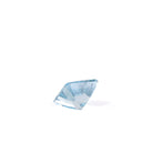 Square step-cut Aquamarine gemstone, side profile