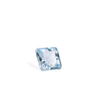 Square step-cut Aquamarine gemstone, front view