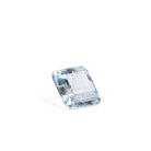 Pale blue square Aquamarine gemstone, front view