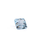 Square Aquamarine gemstone with clipped corners, front view