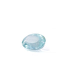 Large elongated oval Aquamarine gemstone, three-quarter view