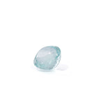 Large rounded freeform Aquamarine gemstone, angled view