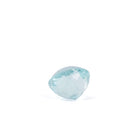 Large rounded freeform Aquamarine gemstone, side profile