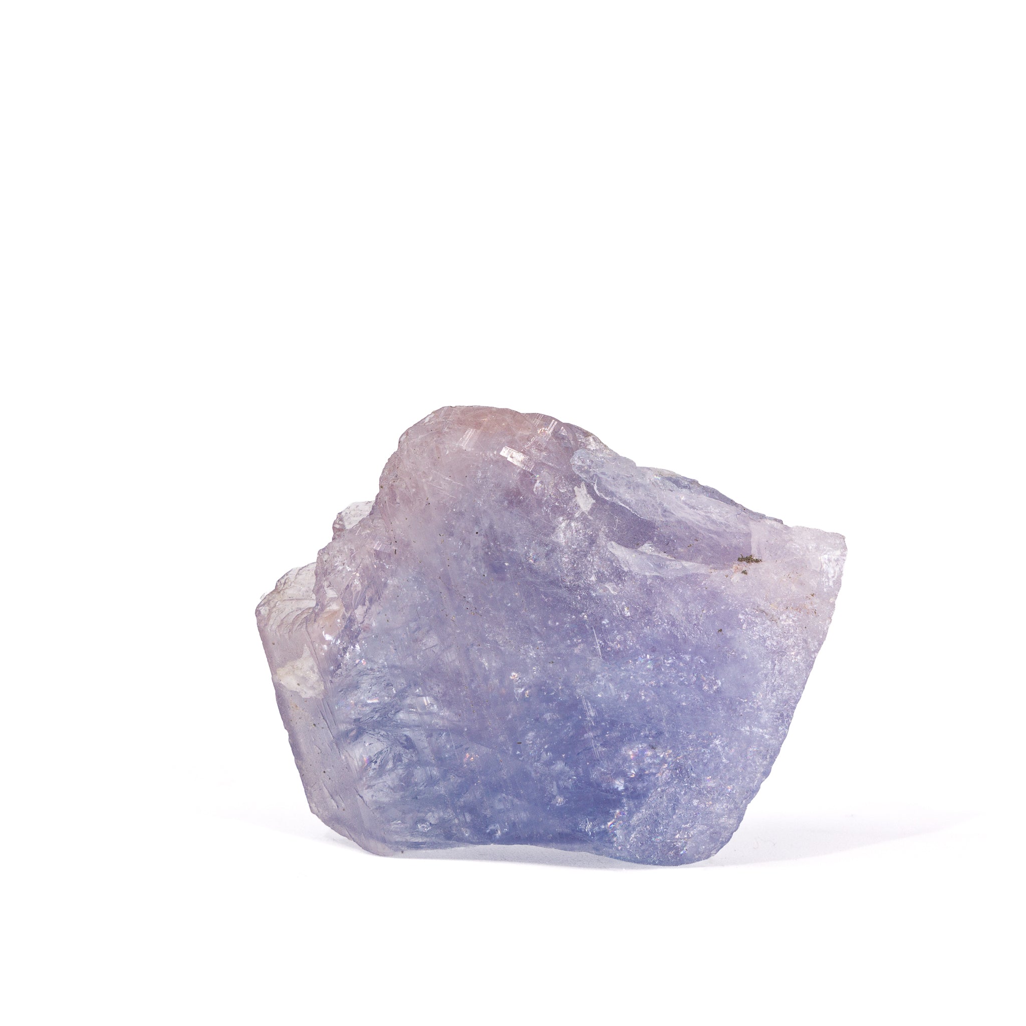 Axinite natural gem crystal specimen, broad face view