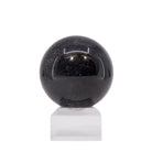 Alternate view of glossy Black Tourmaline crystal sphere