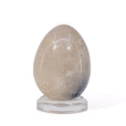 Blue Tourmaline in Quartz egg reverse view