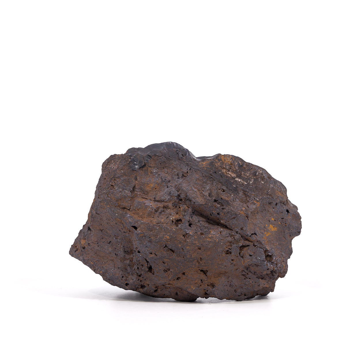 Reverse view of dark gunmetal Botryoidal Hematite specimen