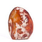 Large Carnelian polished freeform with orange and cream patterning