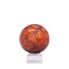 Carnelian 536 gram 2.9 inch polished crystal sphere, alternate view