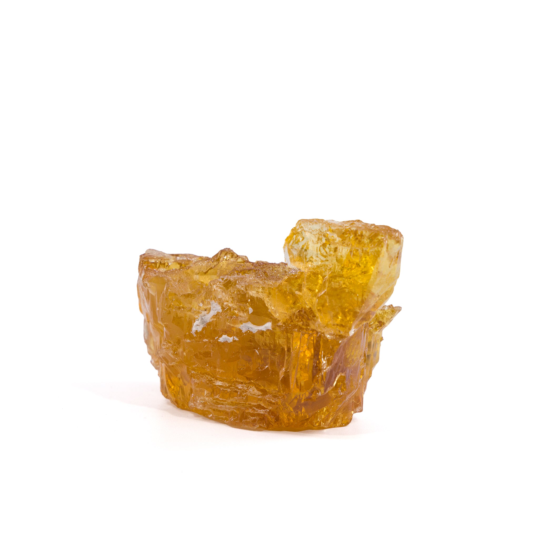 Heliodor natural etched gem crystal, alternate front view