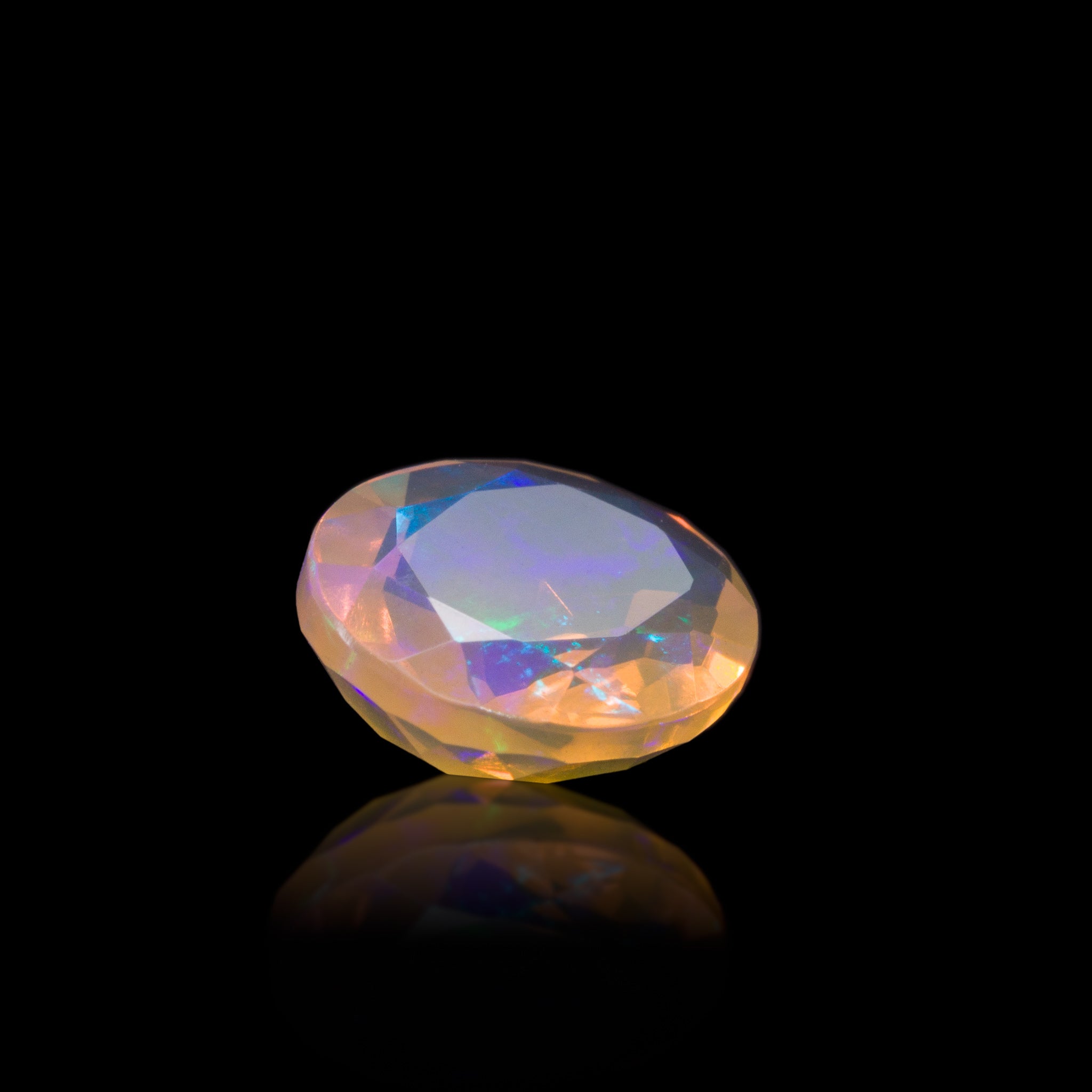 Fire Opal Faceted Gemstone | 2.71 Carats, Mexico – Crystalarium