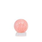 Side view of soft pink polished Morganite sphere