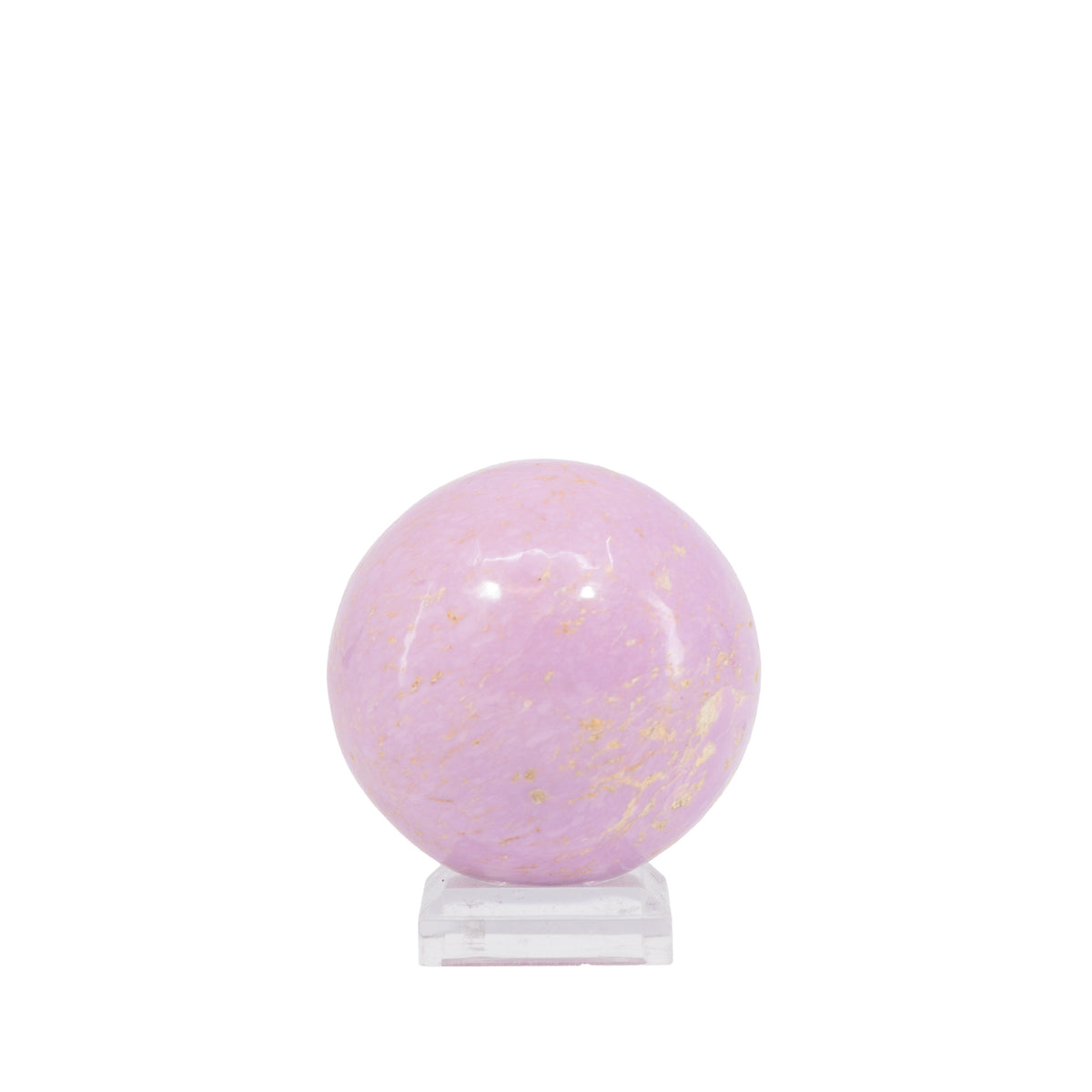 Alternate view of polished lavender Phosphosiderite sphere