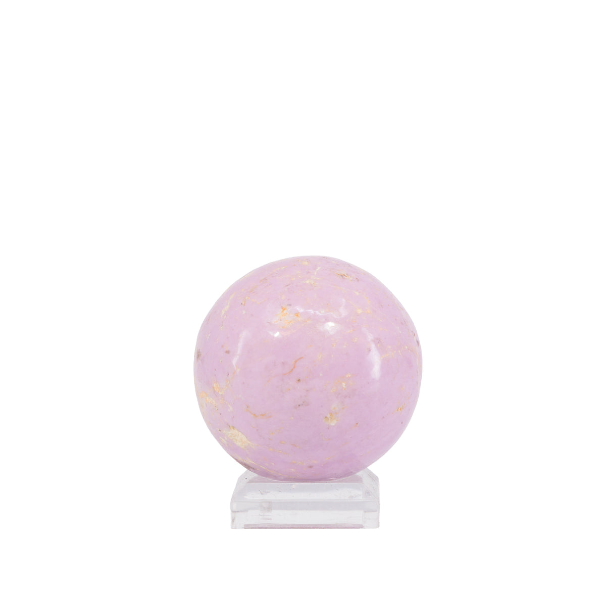 Phosphosiderite sphere showing soft purple color and subtle mottling