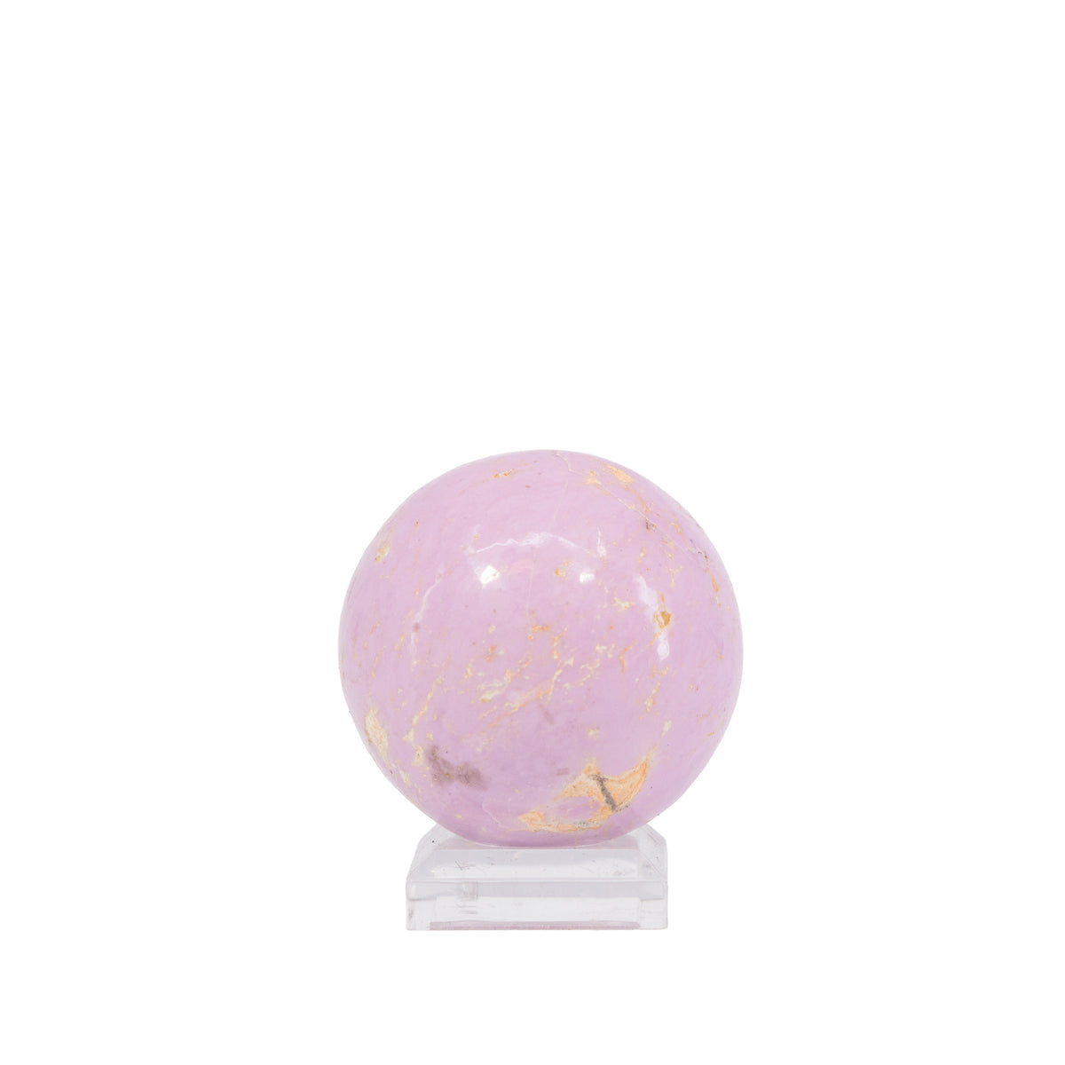 Alternate view of polished Phosphosiderite sphere with natural matrix