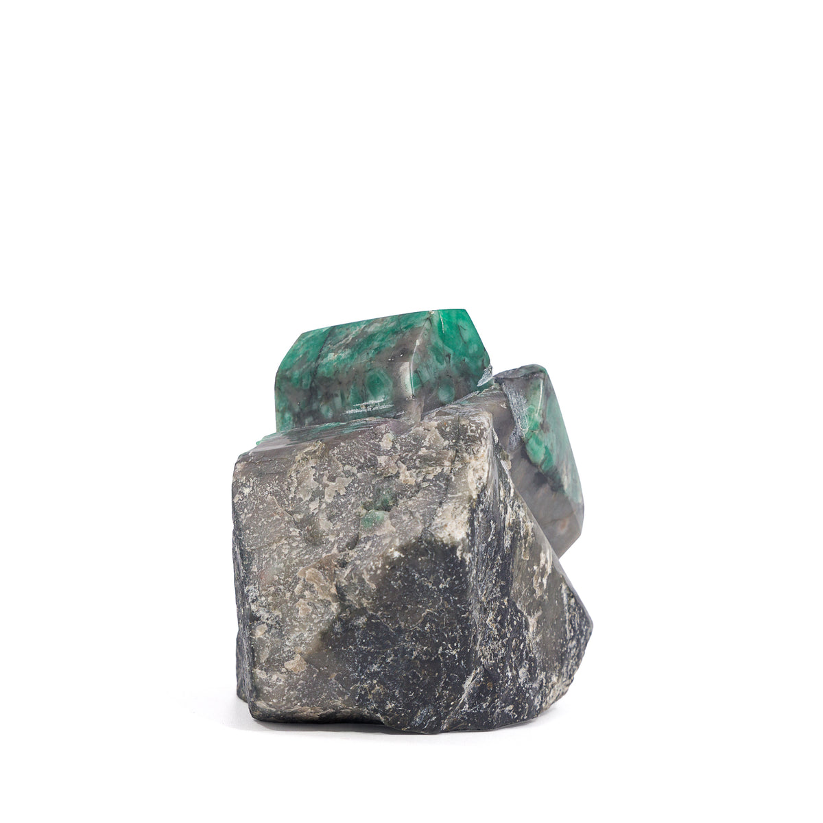 Reverse view of Brazilian Emerald on Matrix specimen