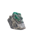 Polished Emerald crystals on dark matrix from Brazil