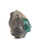 Side view showing smaller Emerald crystals along the matrix