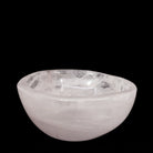 Quartz 2.71 kg polished crystal bowl from Madagascar, front view