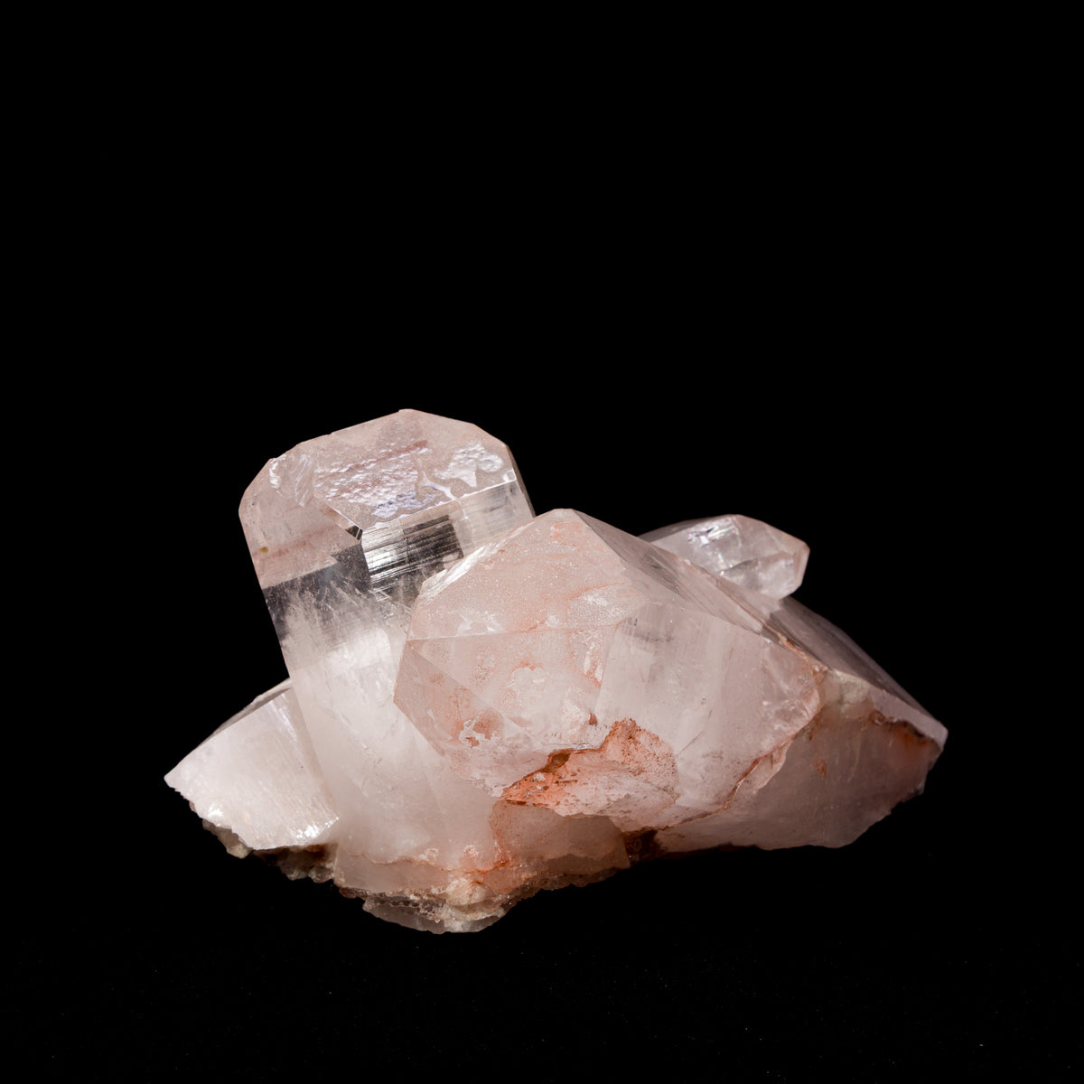 Quartz with Iron 2.21 kg natural crystal cluster from Brazil, alternate view