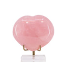 Rose Quartz 791 gram polished crystal heart from Madagascar, front view