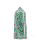 Ruby in Fuchsite tower reverse view