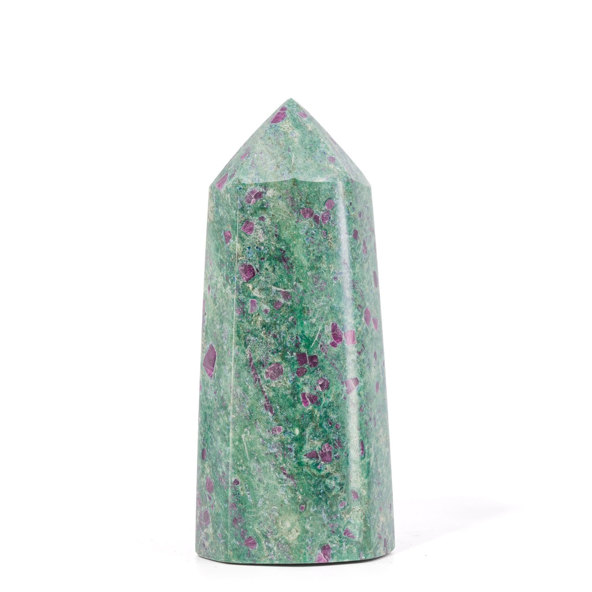 Ruby in Fuchsite tower reverse view