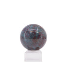 Ruby in Kyanite 413 gram 2.4 inch polished crystal sphere, front view