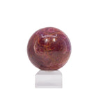 Alternate view of layered red and magenta Ruby crystal sphere