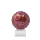 Reverse view of polished Ruby sphere from India