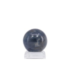 Side view of polished indigo Sapphire sphere